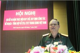 Quân khu sơ kết 5 năm thực hiện Quy chế công tác kế hoạch - tổng hợp